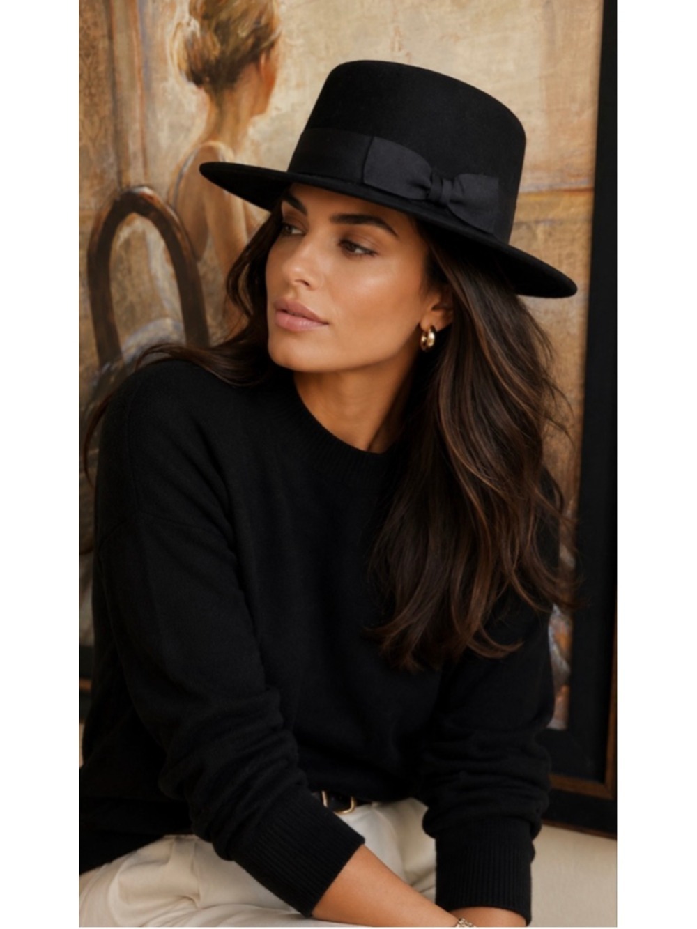 Fedora Black 100% Wool Hat One Size Nordstrom New Versatile